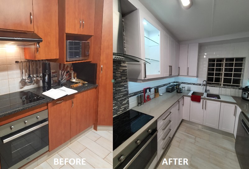Kitchen Before and after Garden Route