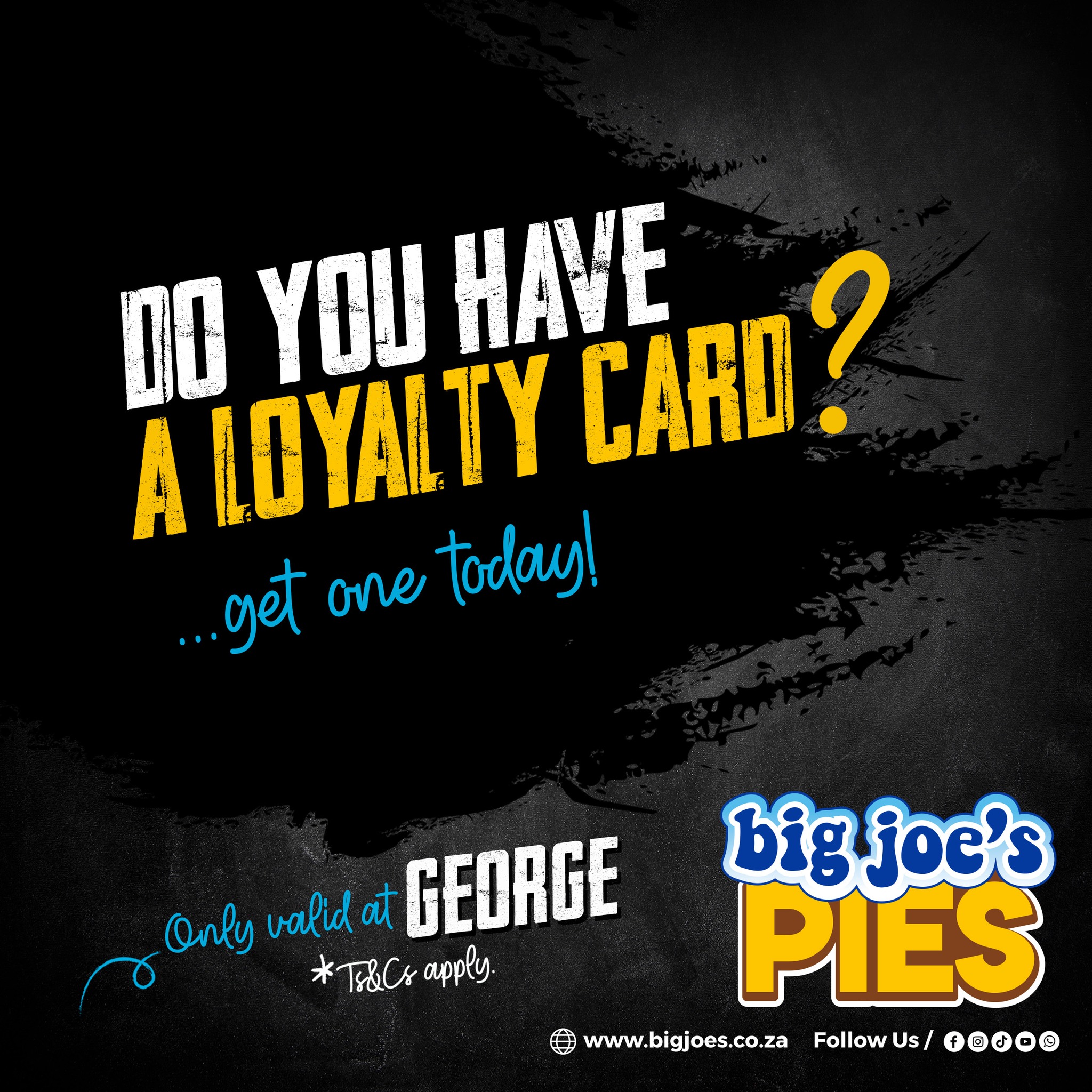 Loyalty Card Big Joe's Pies George