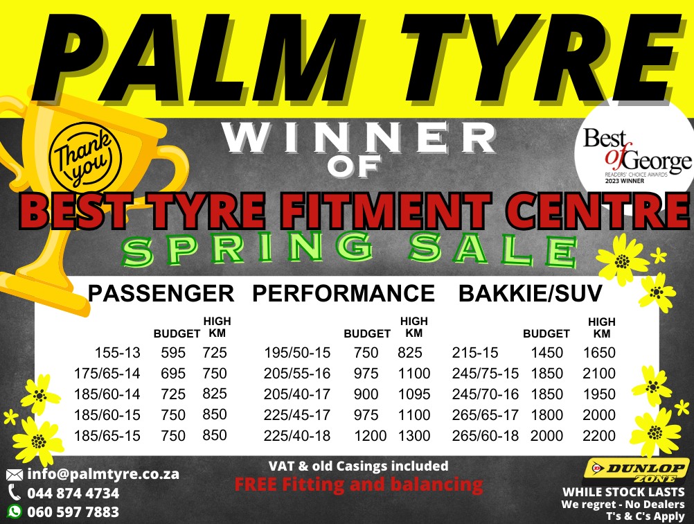 Palm Tyre George Spring Sale