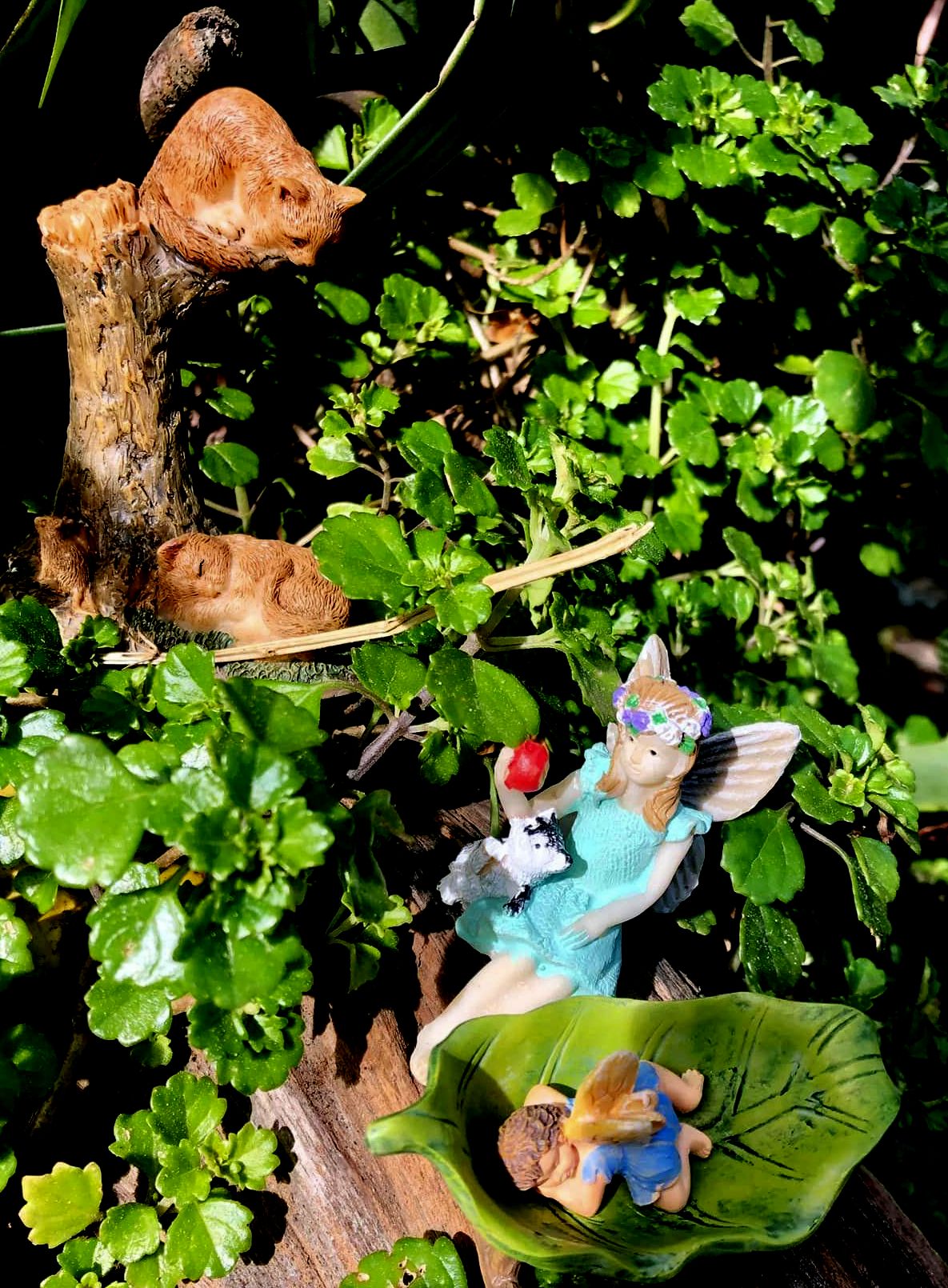 Fairy statues wilderness