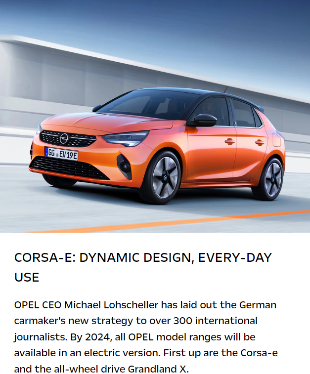 Opel Corsa-e: Dynamic Design for Every-Day Use 