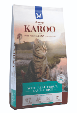 Montego Karoo Adult Cat Food single-grain recipe with real trout, lamb & rice 2kg