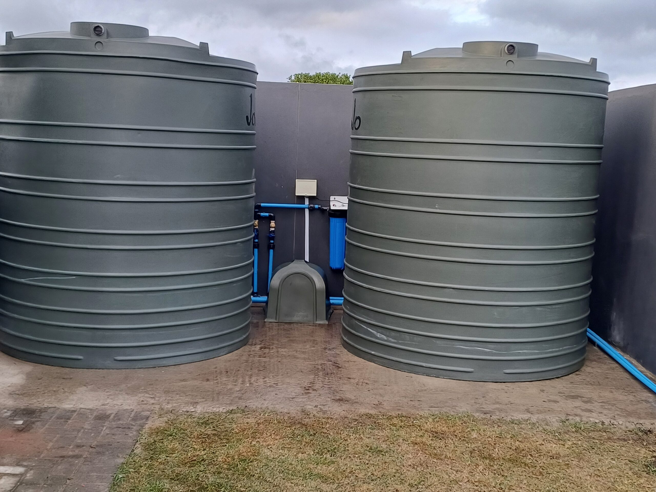 municipal backup and rainwater harvesting system