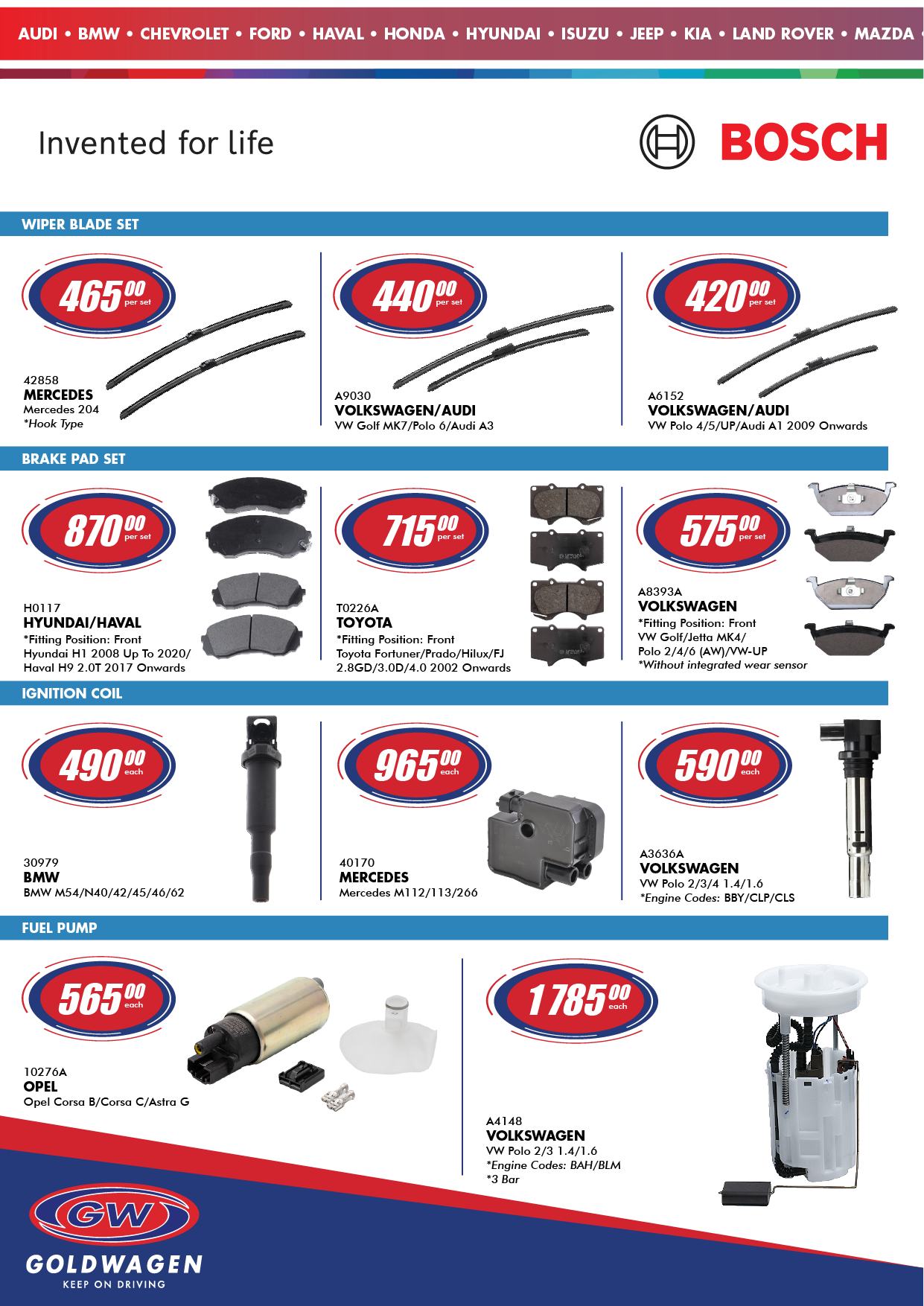 Goldwagen Specials