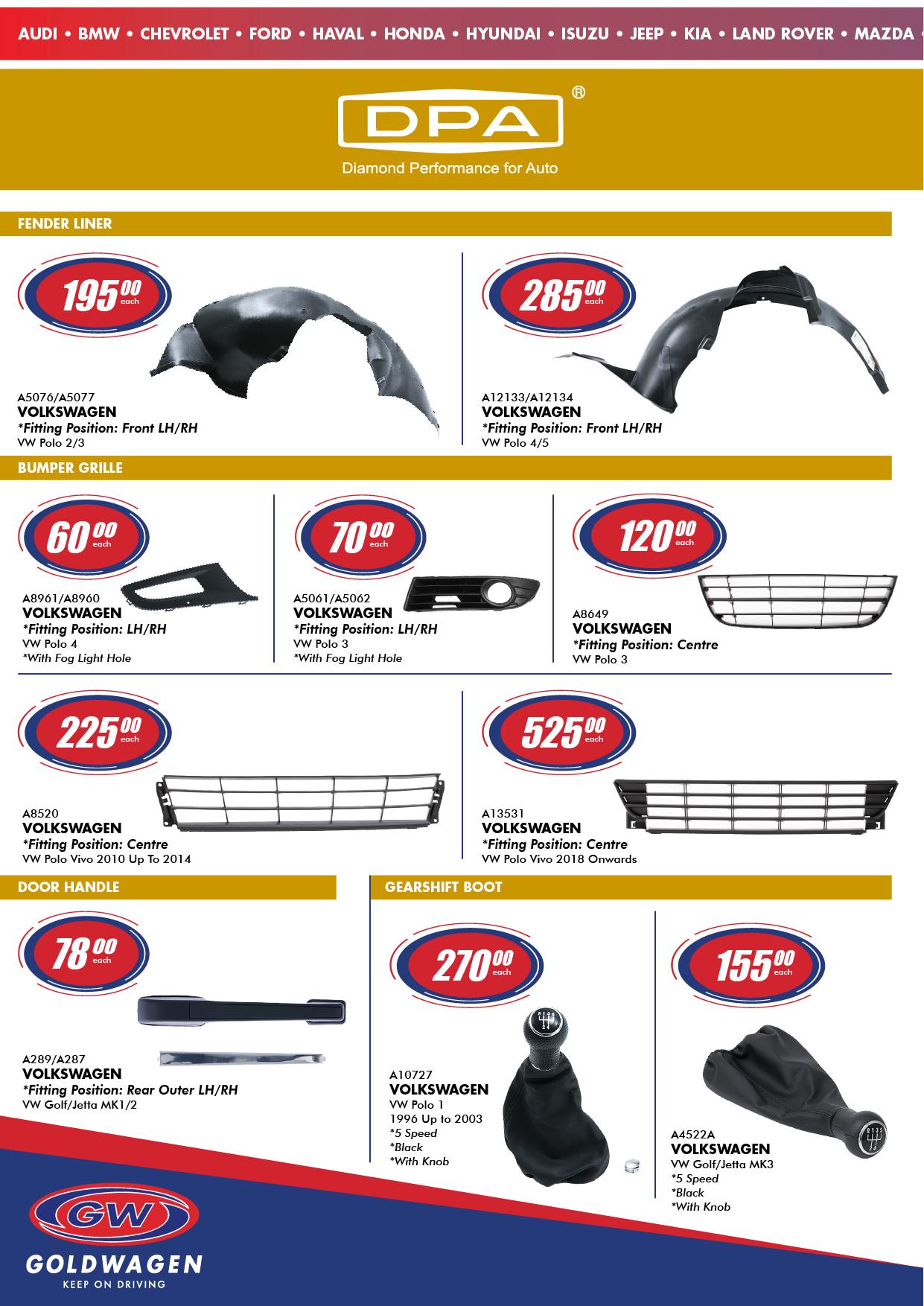 Goldwagen Specials
