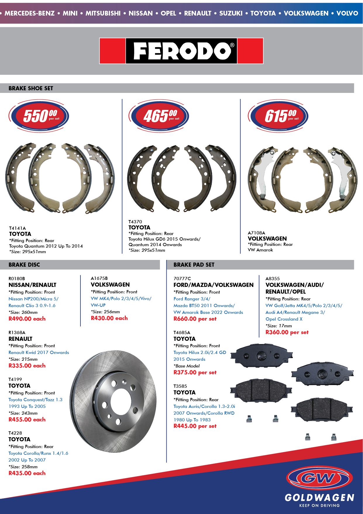 Goldwagen Specials