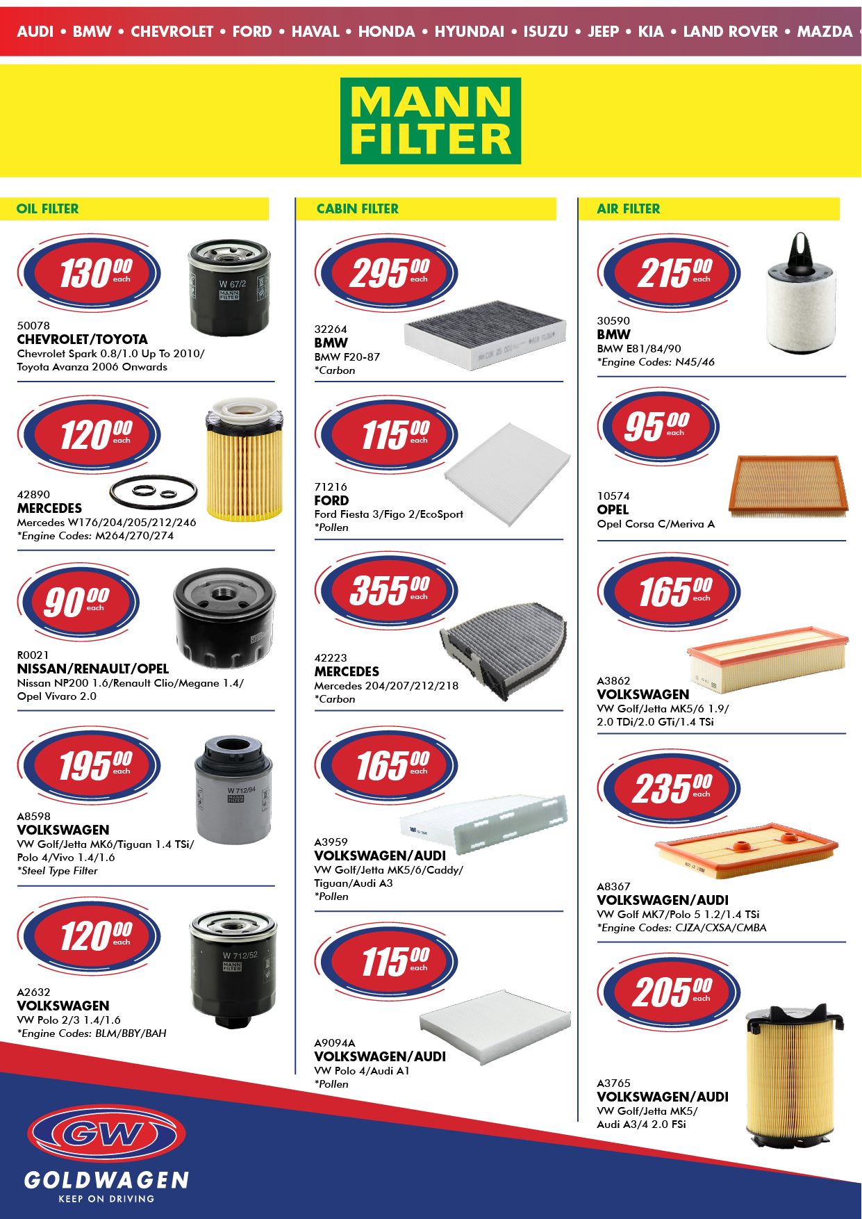 Goldwagen Specials